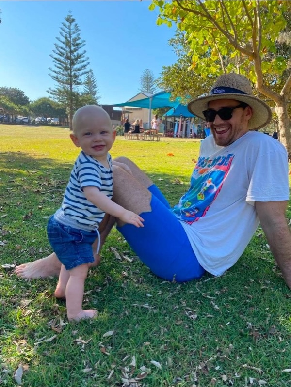 Ian with his son